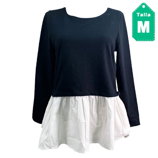 [3872] Sweater Nicole Miller Negro y Blanco- M