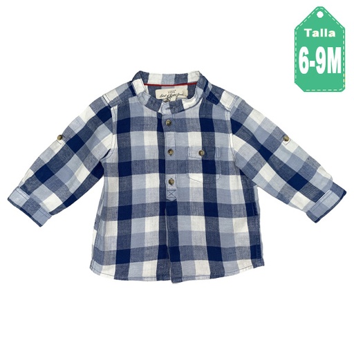 [3950] Camisa HyM Cuadros- 6/9M