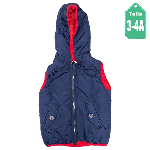 [3924] Chaleco Civil Boys Azul Marino- 3/4
