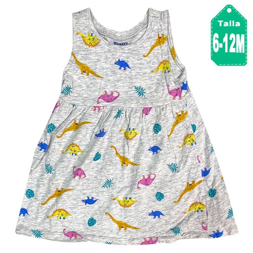 [3923] Vestido Old Navy Estampado- 6M/12M