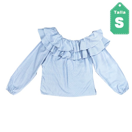 [4029] Blusa Guayaba Azul Claro- S