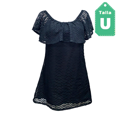 [4101] Vestido Amay Negro- Unica