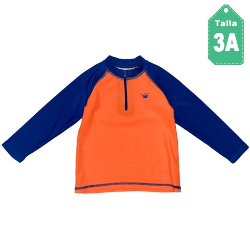 [4154] Traje de Baño EPK Naranja Neon y Azul Rey- 3