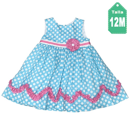 [4143] Vestido Rare Editions Lunares- 12M