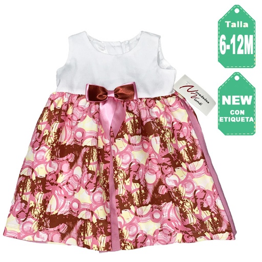 [4168] Vestido Viondi Floral- 6/12M