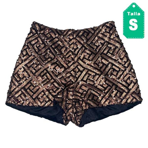 [4182] Short Zinga Lentejuelas- S