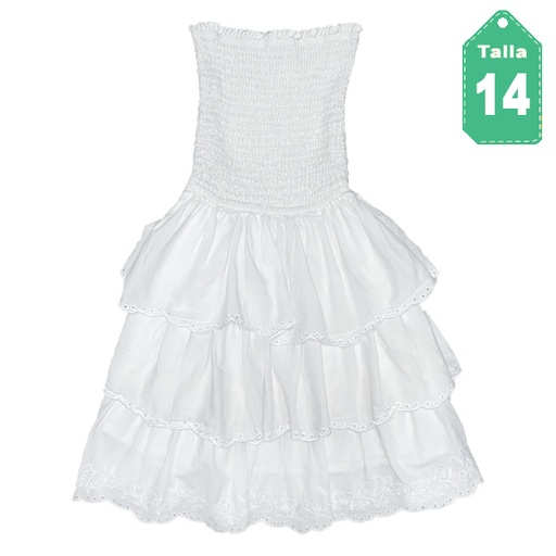 [4191] Vestido G83KIDS Blanco- 14