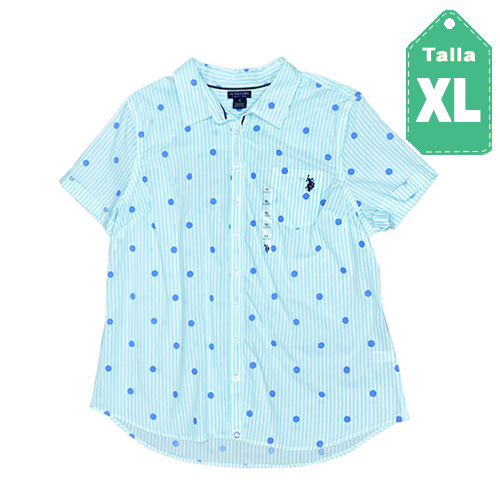 [4238] Camisa Polo Lunares- XL