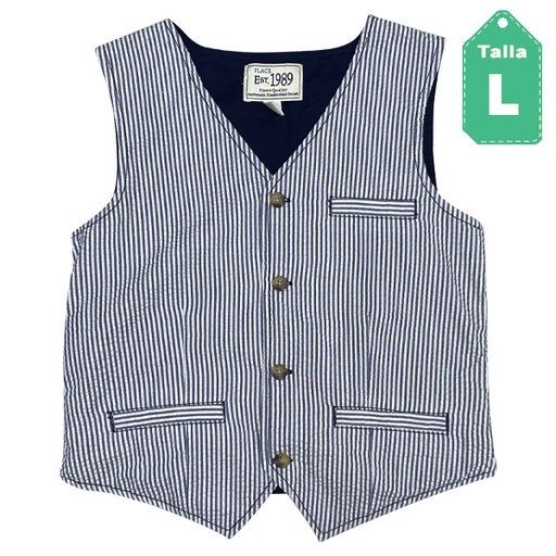 [4228] Chaleco Place Lineas- L