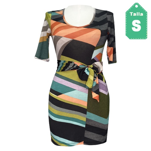 [4255] Vestido Mitto Estampado- S