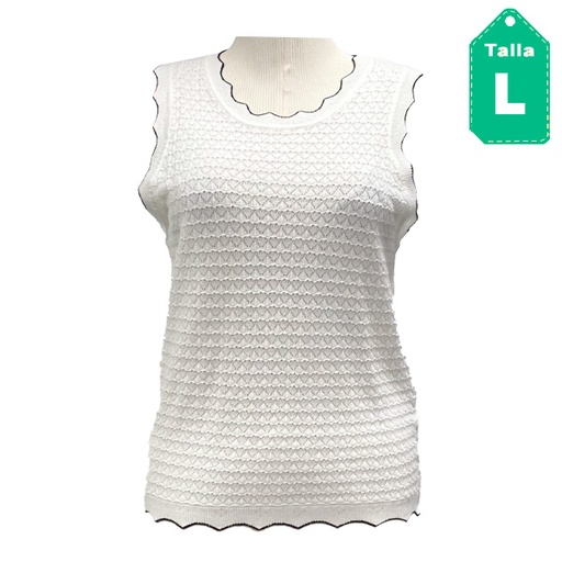 [4295] Blusa Nafnaf  Blanco y Negro- L