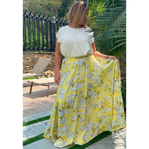 [4311] Falda Floral- L