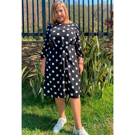 [4302] Vestido Lunares- L