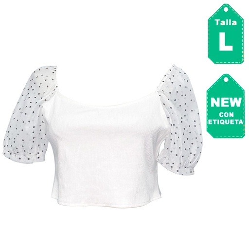 [4319] Blusa Zogara Blanco- L