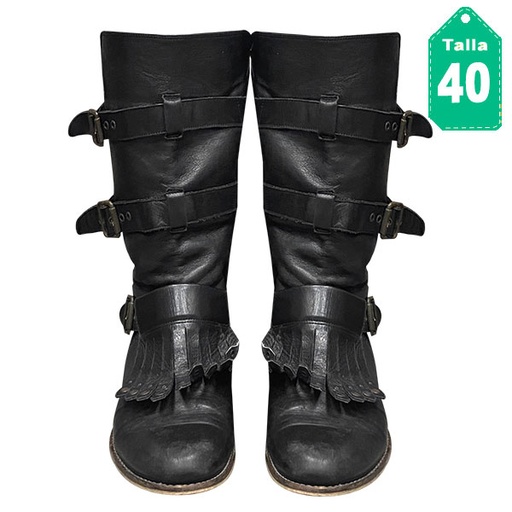 [4441] Botas  Andrea Jimenez Negro- 40