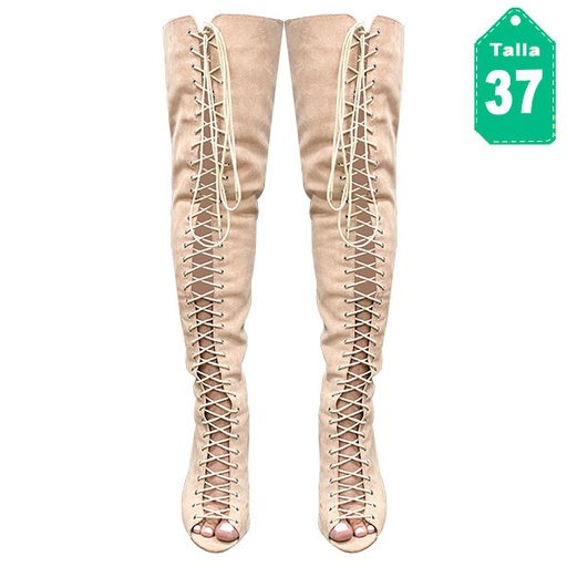 [4440] Botas Largas Forever21 Nude- 37
