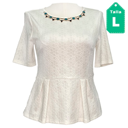 [4451] Blusa DO&BE Marfil- L