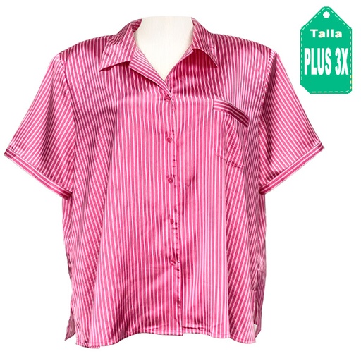 [4453] Camisa El Corte Ingles Lineas- Plus Size