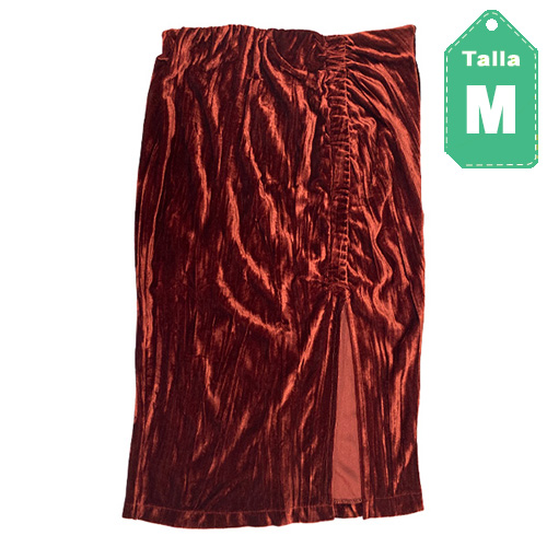 [4481] Falda Zara Terracota- M