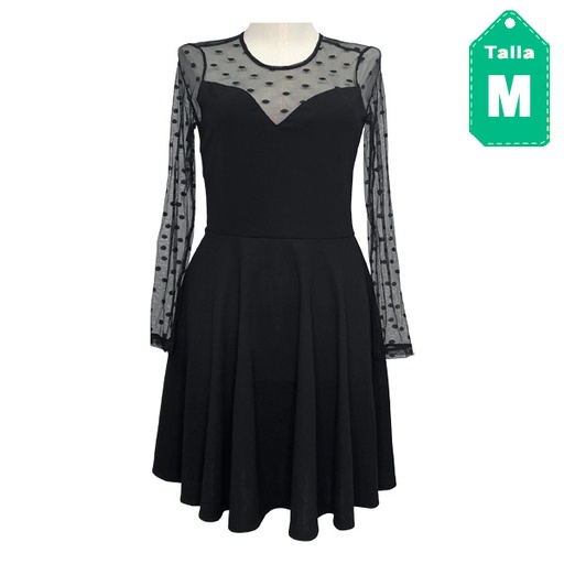 [4580] Vestido Shein Negro- M