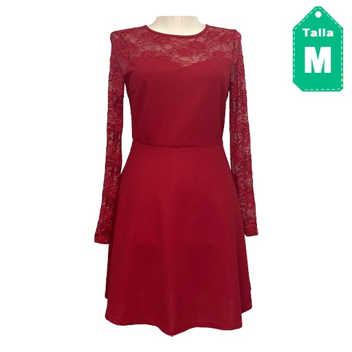 [4581] Vestido Shein Rojo- M