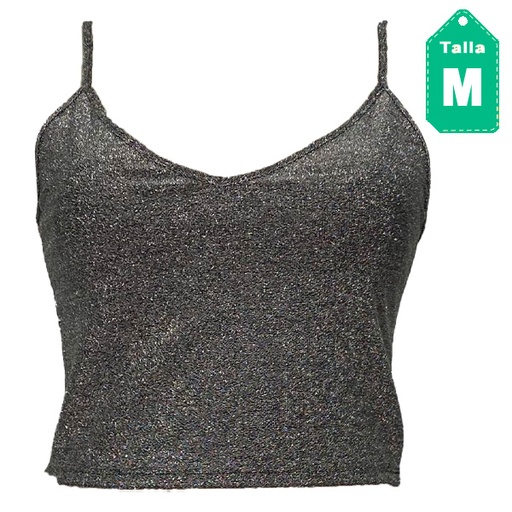 [4603] Top Forever21 Plateado- M
