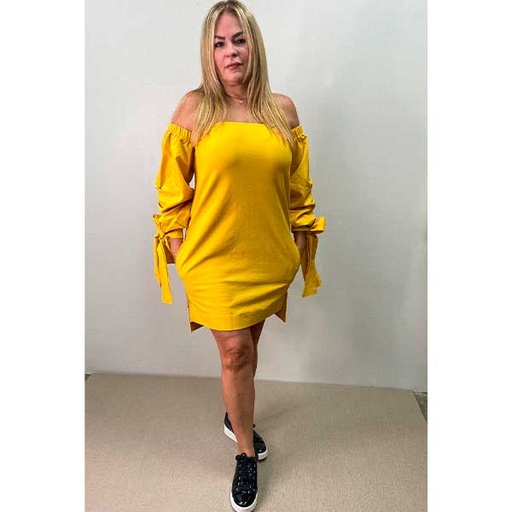 [4583] Vestido Maria Lola Mostaza- L