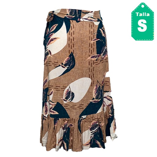 [4621] Falda Pach Floral- S