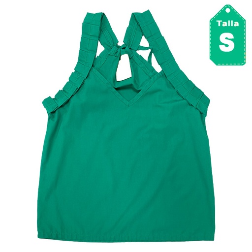 [4639] Blusa Salmon Verde Cesped- S