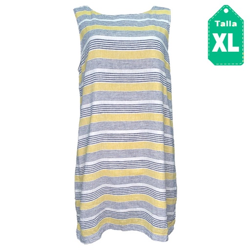 [4650] Vestido Beach Lunch Rayas- XL