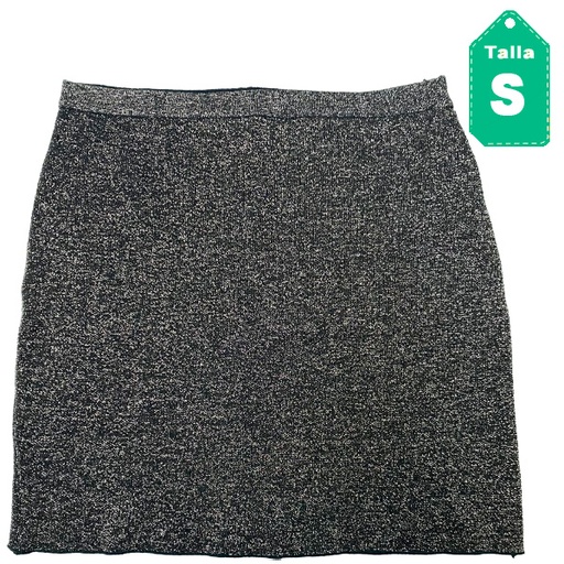 [4678] Falda Zara Plateado- S