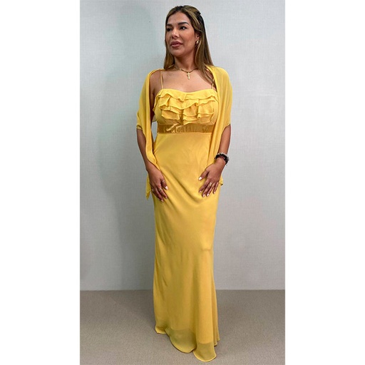[4681] Vestido de Fiesta Amarillo- M