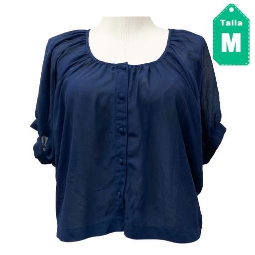 [4929] Blusa A´GACCI Azul Marino- M
