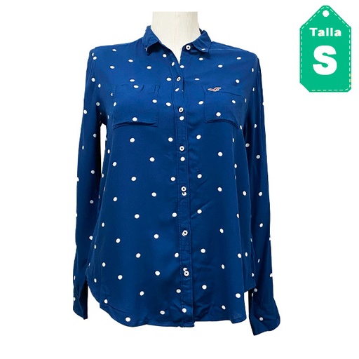 [4933] Camisa Hollister Lunares- S