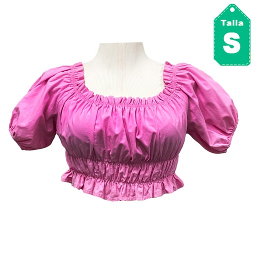 [4925] Crop Top Zara Rosado- S