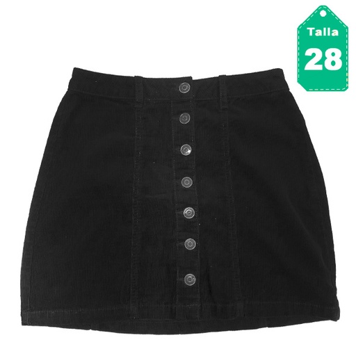 [4910] Falda Stradivarius Negro- 28