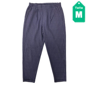 [4890] Pantalon Bershka Azul Oscuro- M
