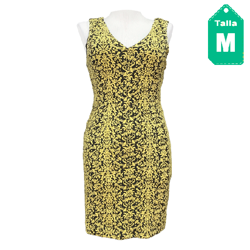 [4952] Vestido Niki Biki Amarillo y Negro- M