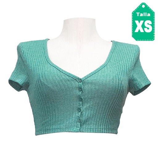 [4998] Crop Top Shein Verde Menta- XS