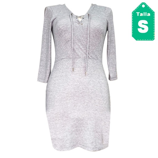 [5001] Vestido Bebe Gris- S