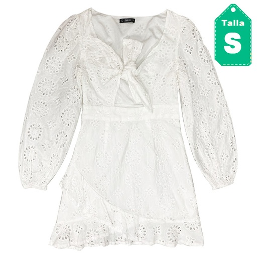 [4993] Vestido Shein Blanco- S