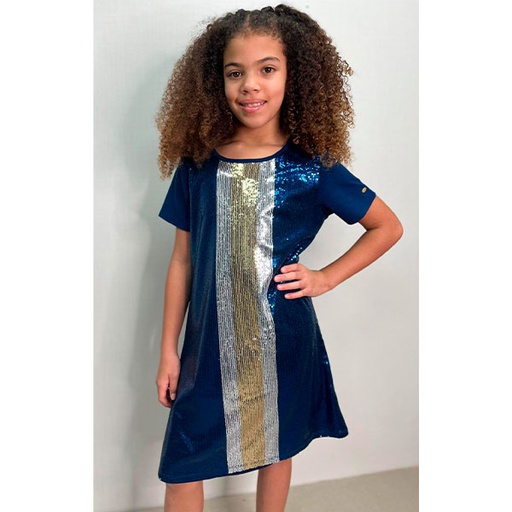[4996] Vestido Tommy Hilfiger Lentejuelas- 12/14