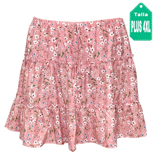 [5112] Falda Shein Floral- Plus Size