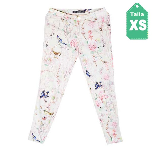 [5175] Pantalon Zara Floral- XS