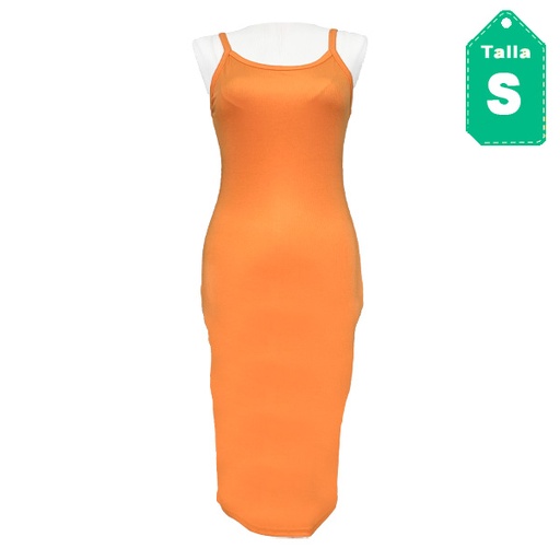 [5198] Vestido Shein Naranja- S