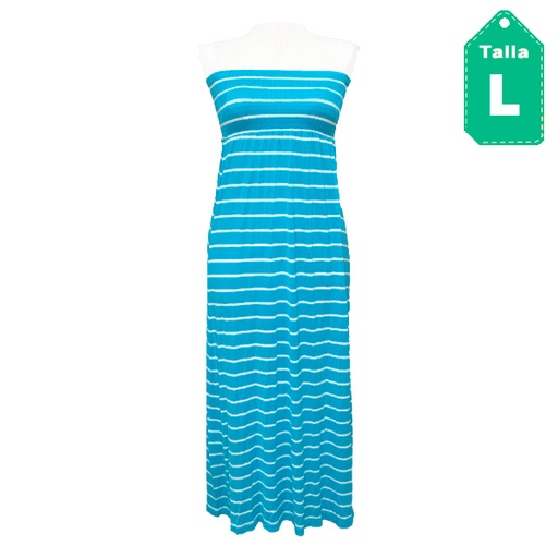 [5235] Vestido Zenana Lineas- L