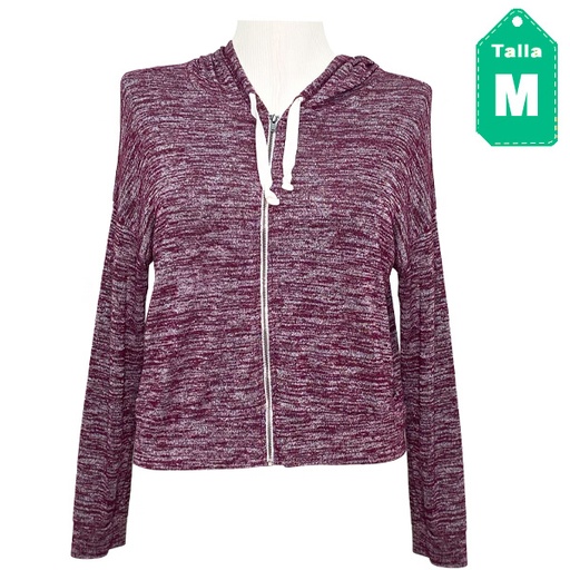 [5249] Sweater American Eagle Vinotinto y Gris- M