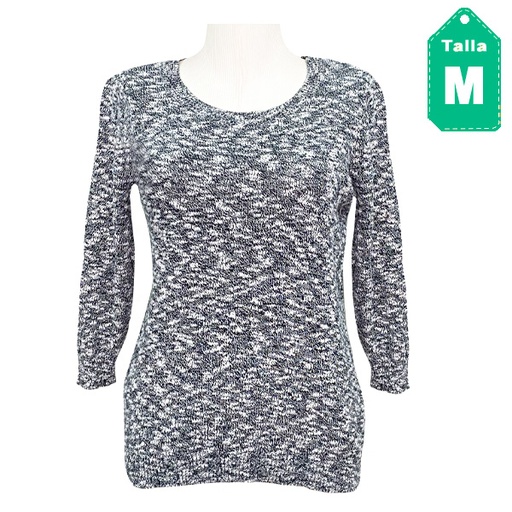 [5248] Sweater Old Navy Blanco y Negro- M