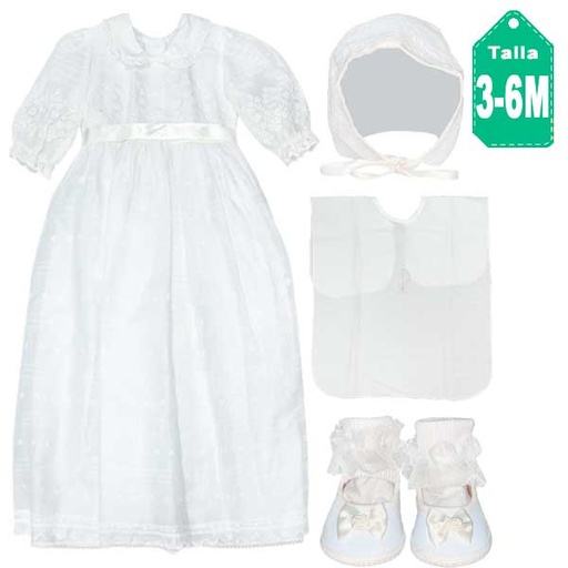 [5290] Set de Faldellin Blanco- 3/6M