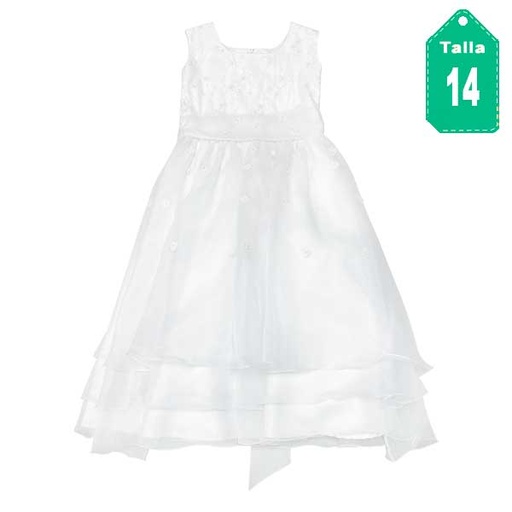 [5289] Vestido de Comunion Blanco- 14